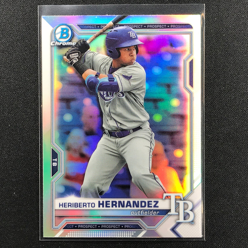 2021 Bowman Draft HERIBERTO HERNANDEZ Chrome Prospect Refractor #100