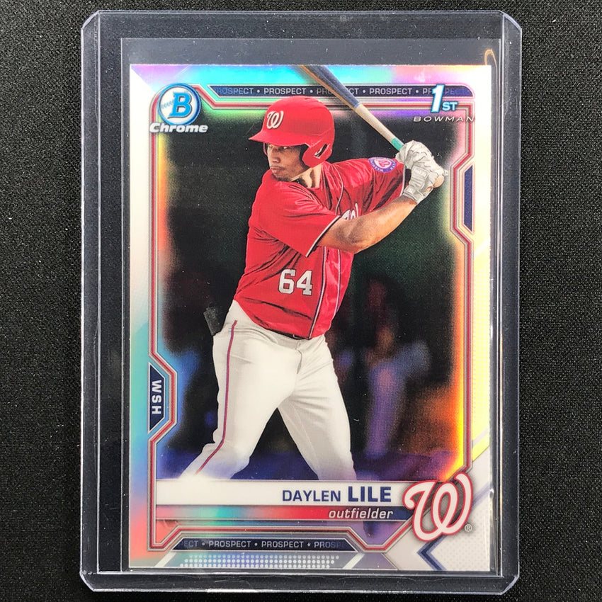 2021 Bowman Draft DAYLEN LILE Chrome Prospect 1st Bowman Refractor #18