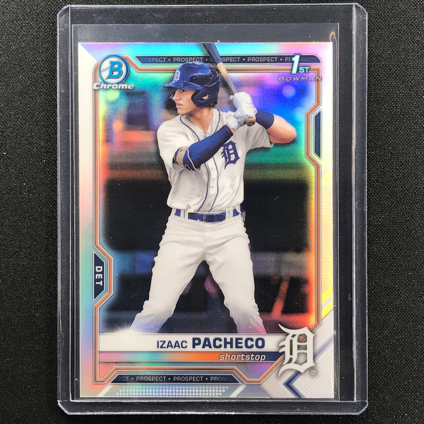 2021 Bowman Draft IZAAC PACHECO Chrome Prospect 1st Bowman Refractor #46