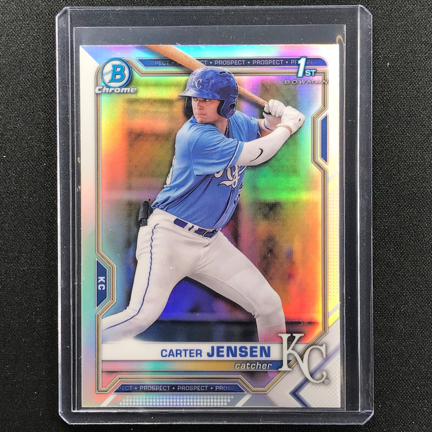 2021 Bowman Draft CARTER JENSEN Chrome Prospect 1st Bowman Refractor #106