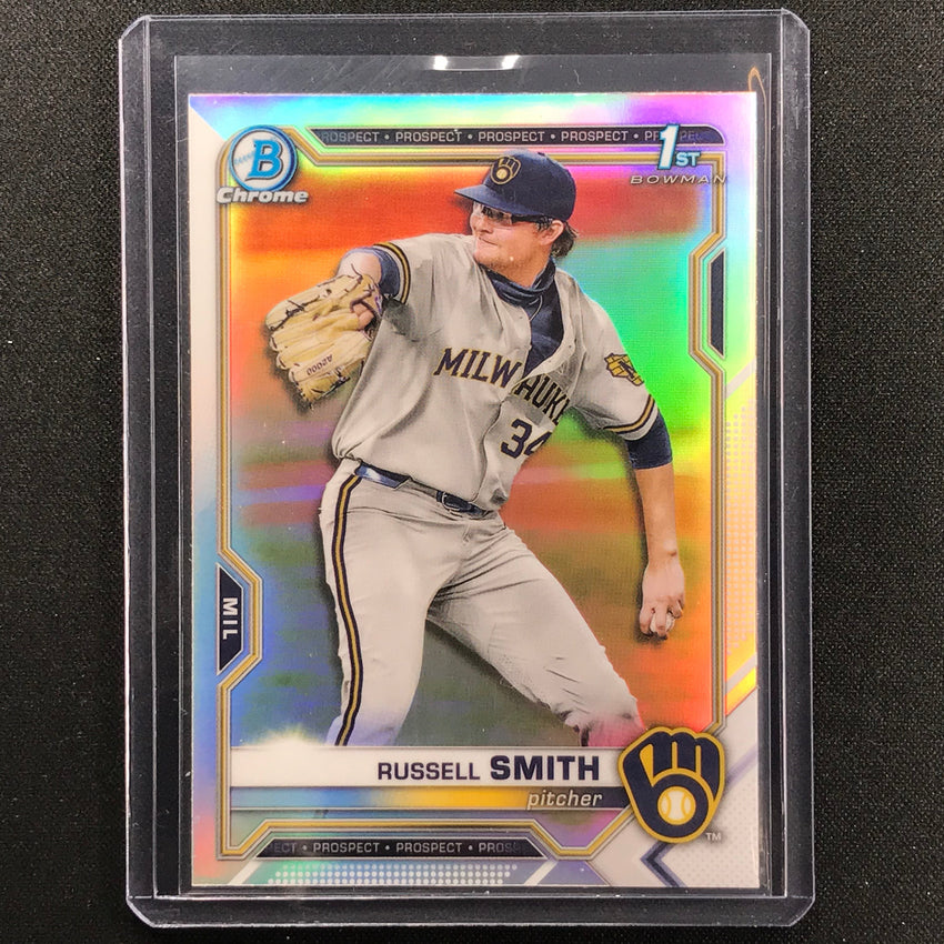 2021 Bowman Draft RUSSELL SMITH Chrome Prospect 1st Bowman Refractor #113