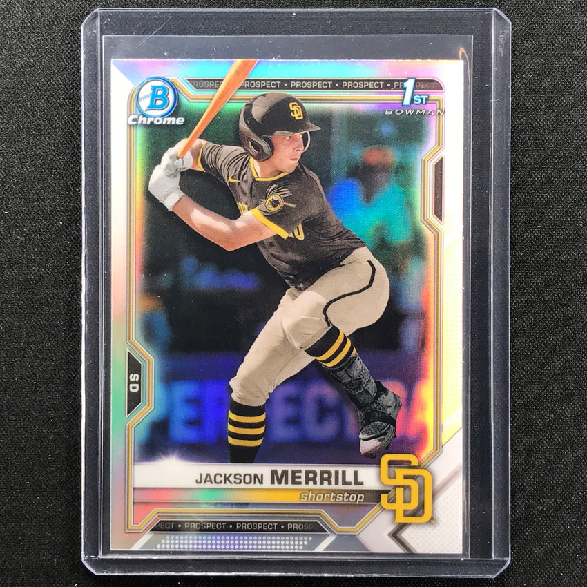 2021 Bowman Draft Jackson Merrill Chrome Prospect 1st Bowman Refractor No 119