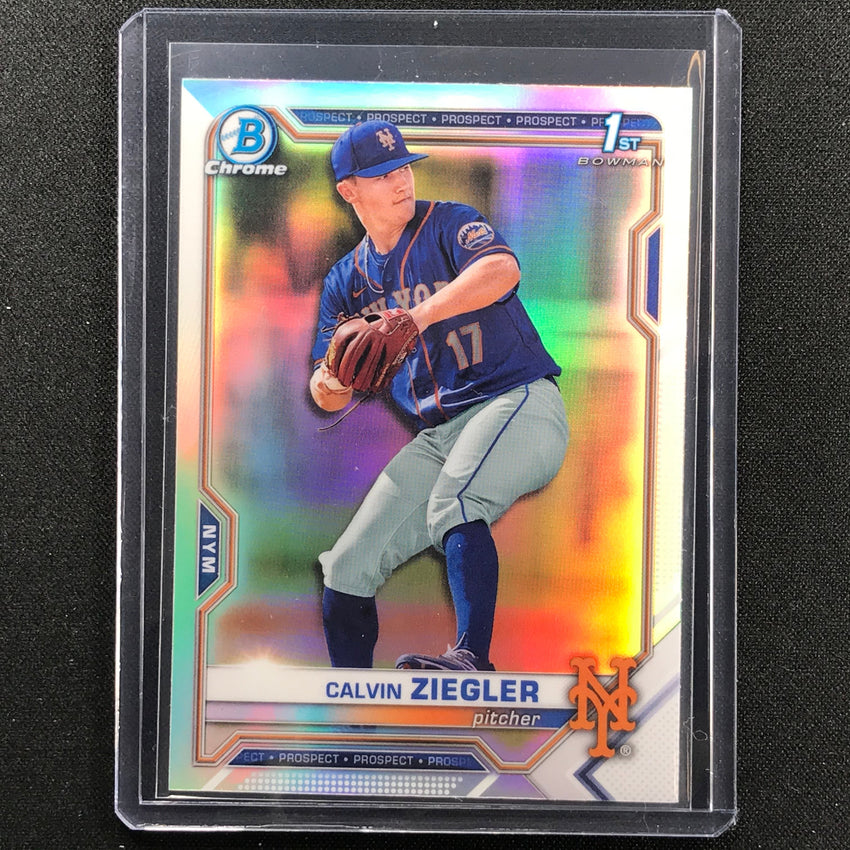 2021 Bowman Draft CALVIN ZIEGLER Chrome Prospect 1st Bowman Refractor #123