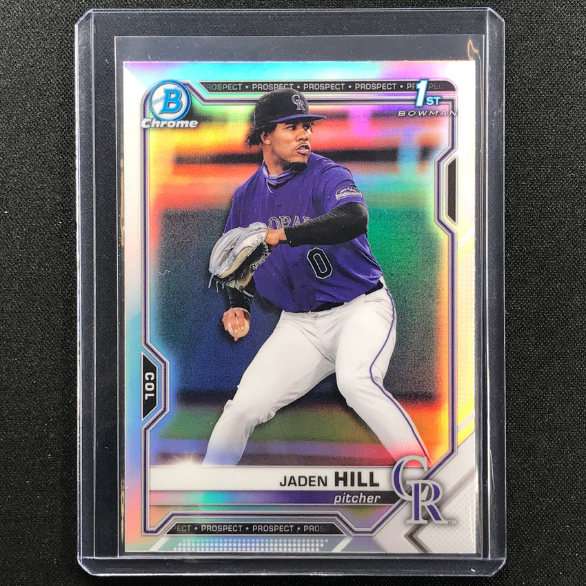 2021 Bowman Draft JADEN HILL Chrome Prospect 1st Bowman Refractor #142