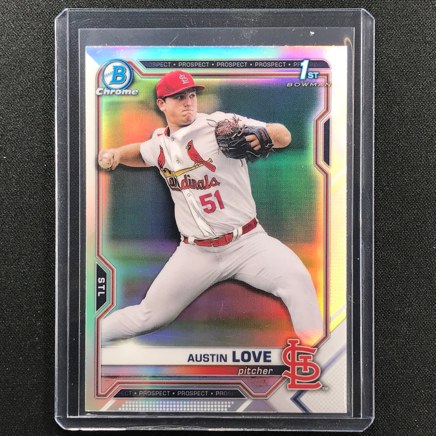 2021 Bowman Draft AUSTIN LOVE Chrome Prospect 1st Bowman Refractor #164