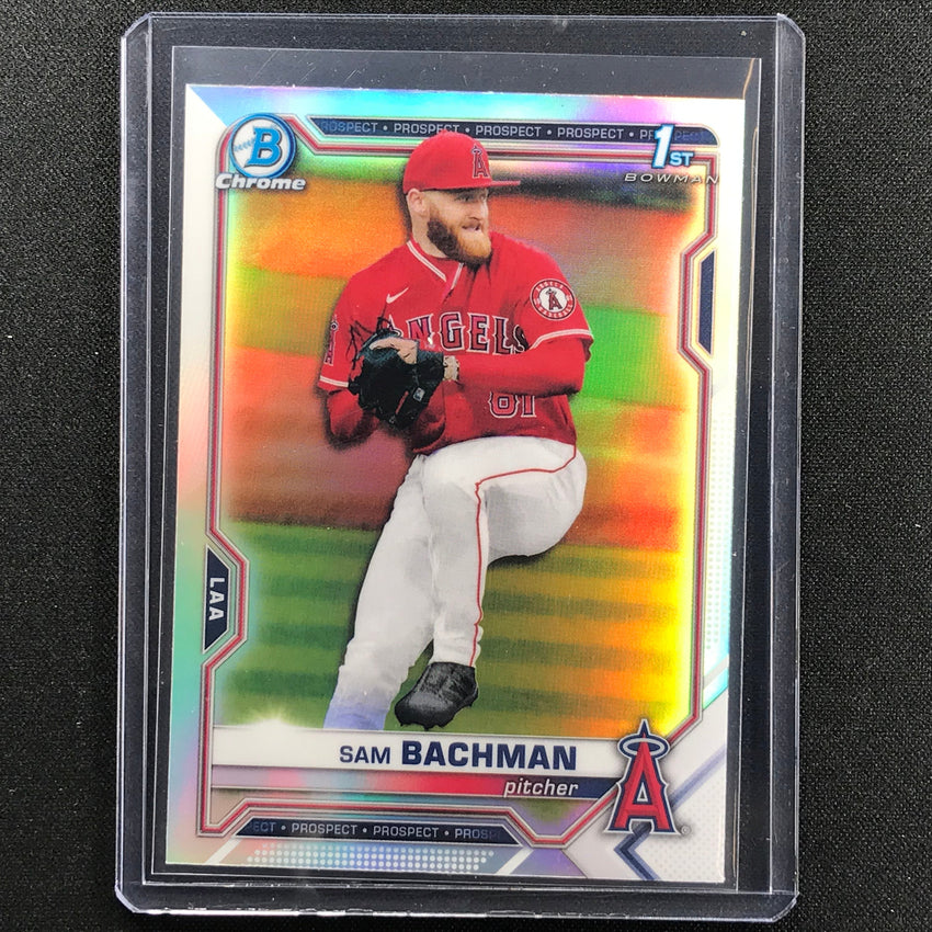 2021 Bowman Draft SAM BACHMAN Chrome Prospect 1st Bowman Refractor #196