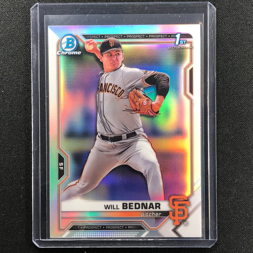 2021 Bowman Draft WILL BEDNAR Chrome Prospect 1st Bowman Refractor #197