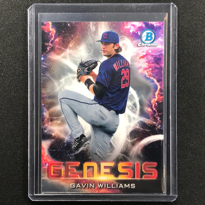 2021 Bowman Draft GAVIN WILLIAMS Chrome Prospect Genesis #18