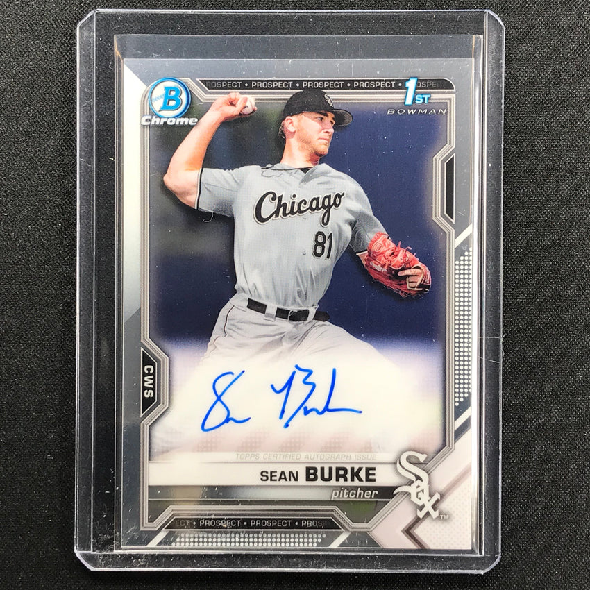 2021 Bowman Draft SEAN BURKE Chrome Prospect 1st Bowman Auto #SBU