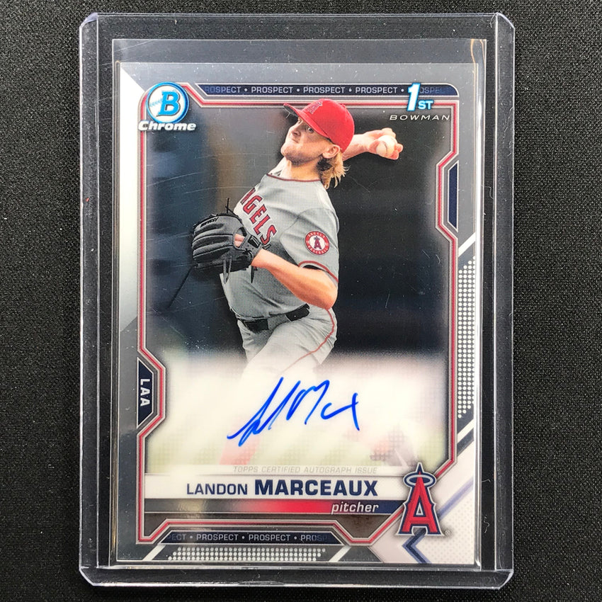 2021 Bowman Draft Landon Marceaux Chrome Prospect 1st Bowman Auto No Lm A