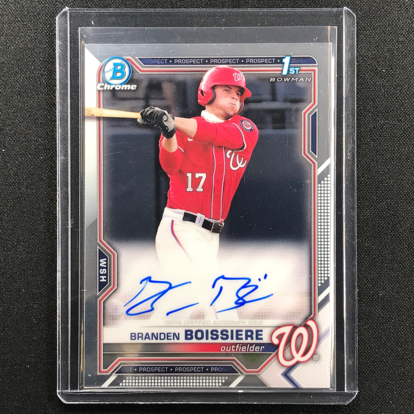 2021 Bowman Draft BRANDEN BOISSIERE Chrome Prospect 1st Bowman Auto #BBO