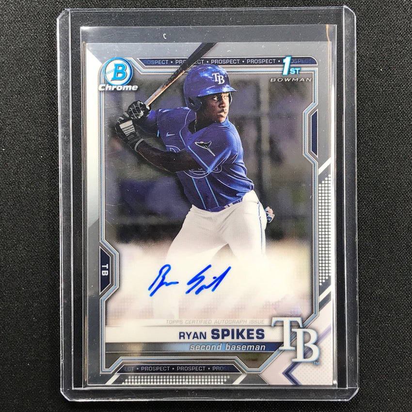 2021 Bowman Draft Ryan Spikes Chrome Prospect 1st Bowman Auto No Rsp