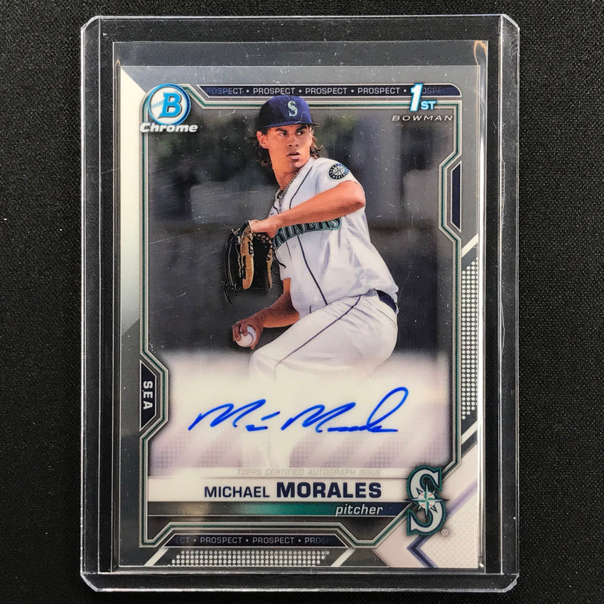 2021 Bowman Draft MICHAEL MORALES Chrome Prospect 1st Bowman Auto #MMO