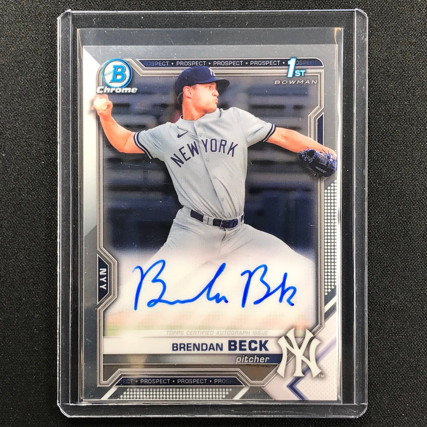 2021 Bowman Draft BRENDAN BECK Chrome Prospect 1st Bowman Auto #BB