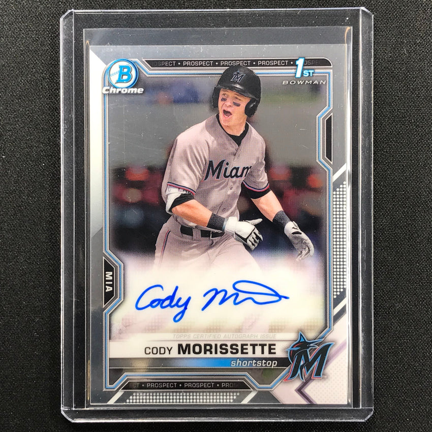2021 Bowman Draft Cody Morissette Chrome Prospect 1st Bowman Auto No Cmo