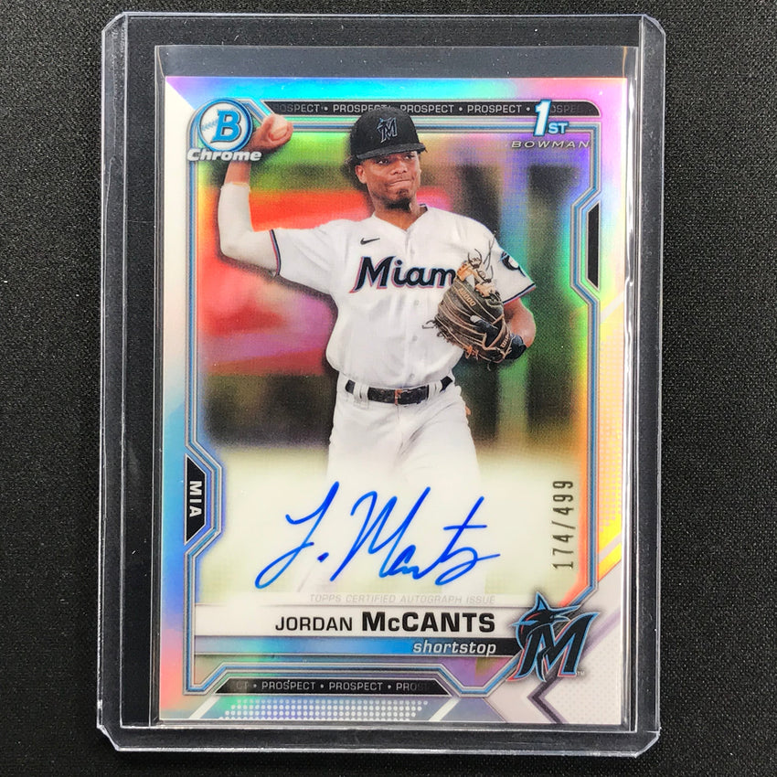 2021 Bowman Draft Jordan Mccants Chrome Prospect 1st Auto Refractor 174/499