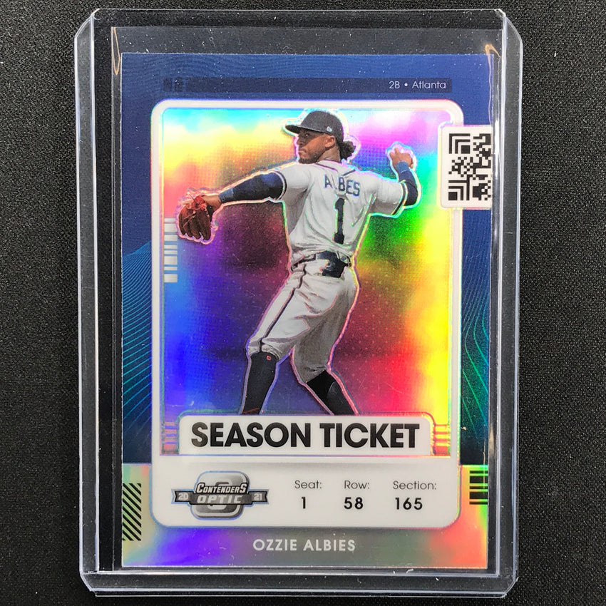 2021 Contenders OZZIE ALBIES Optic Season Ticket Holo #1