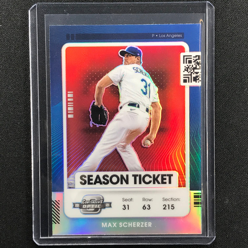 2021 Contenders MAX SCHERZER Optic Season Ticket Red #61