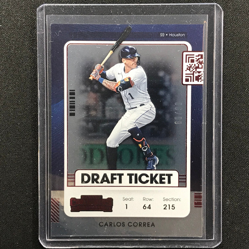 2021 Contenders Carlos Correa Draft Ticket Red 60/99