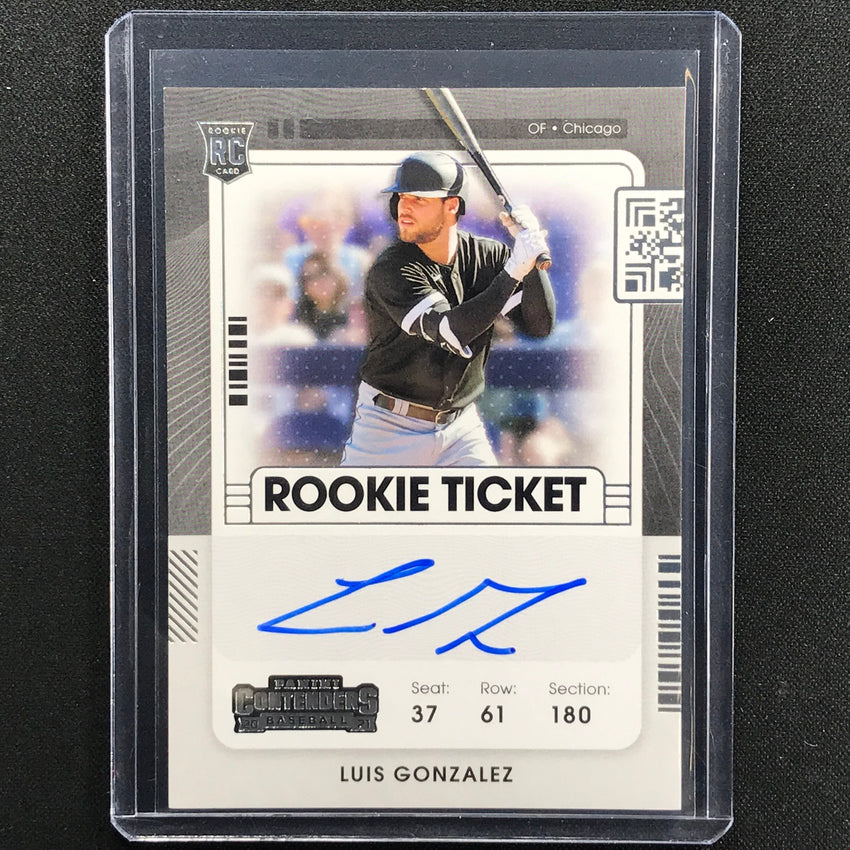 2021 Contenders Luis Gonzalez Rookie Ticket Auto No 111