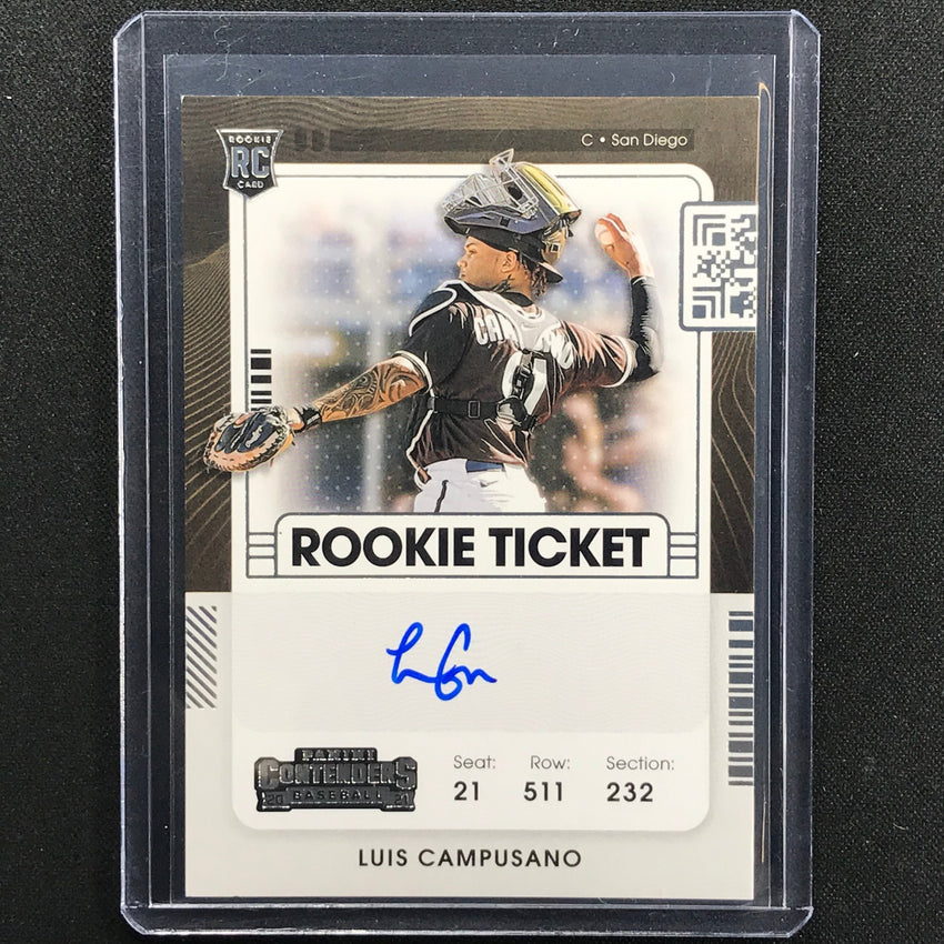 2021 Contenders Luis Campusano Rookie Ticket Auto No 142