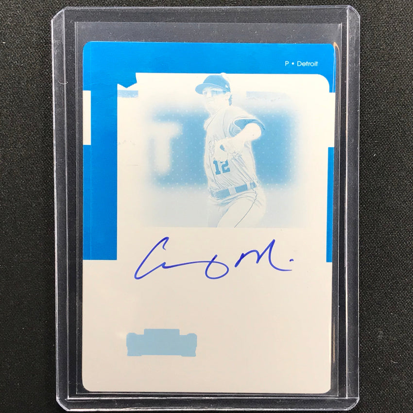 2021 Contenders Casey Mize Rookie Ticket Auto Cyan Printing Plate 1/1