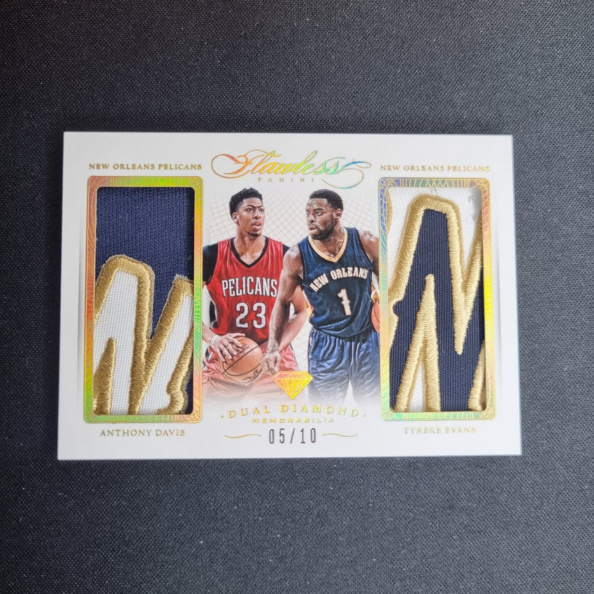 2014-15 Flawless Anthony Davis Tyreke Evans Dual Patch Gold 5/10