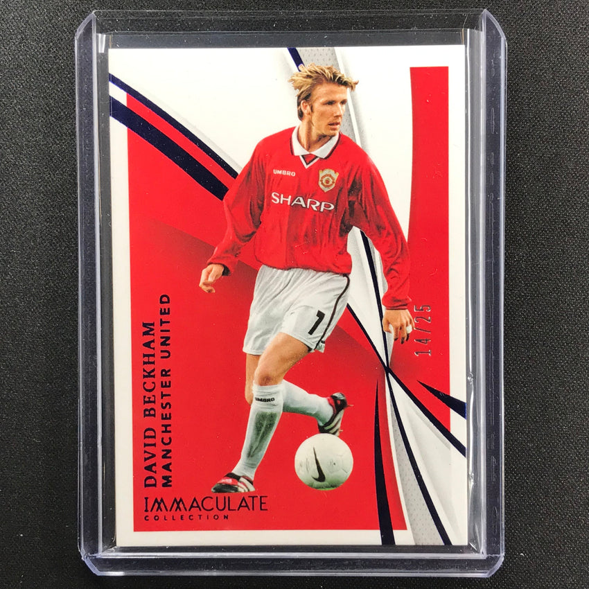 2021 Immaculate David Beckham Base Sapphire 14/25