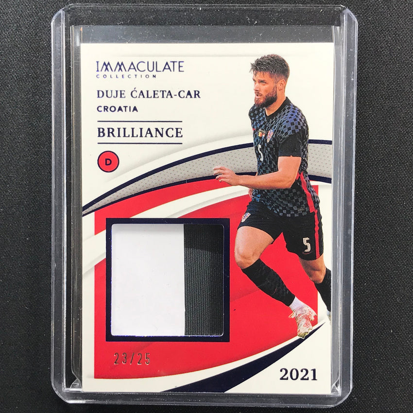 2021 Immaculate Duje Caleta-car Brilliance Jersey Patch Sapphire 23/25