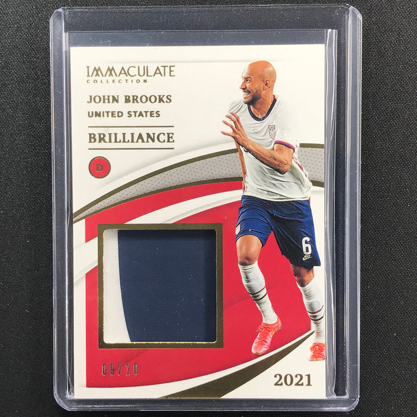 2021 Immaculate John Brooks Brilliance Jersey Patch Gold 9/10