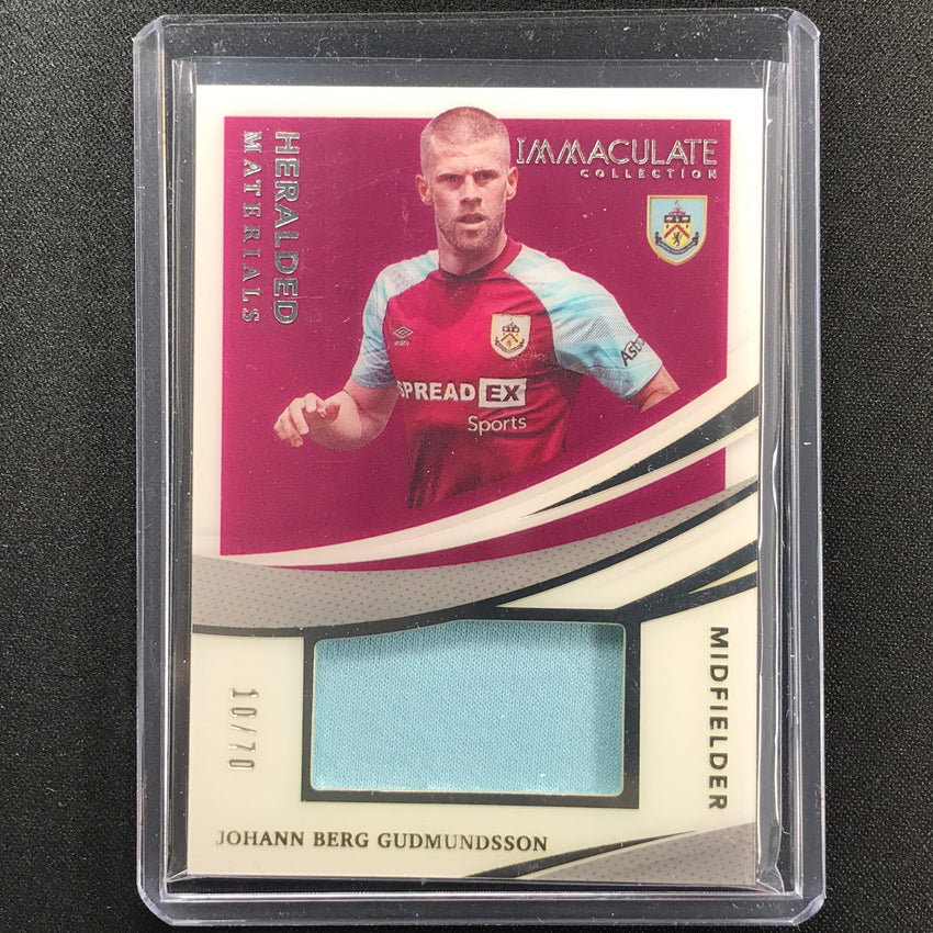 2021 Immaculate Johann Berg Gundmundsson Heralded Materials Jersey 10/70
