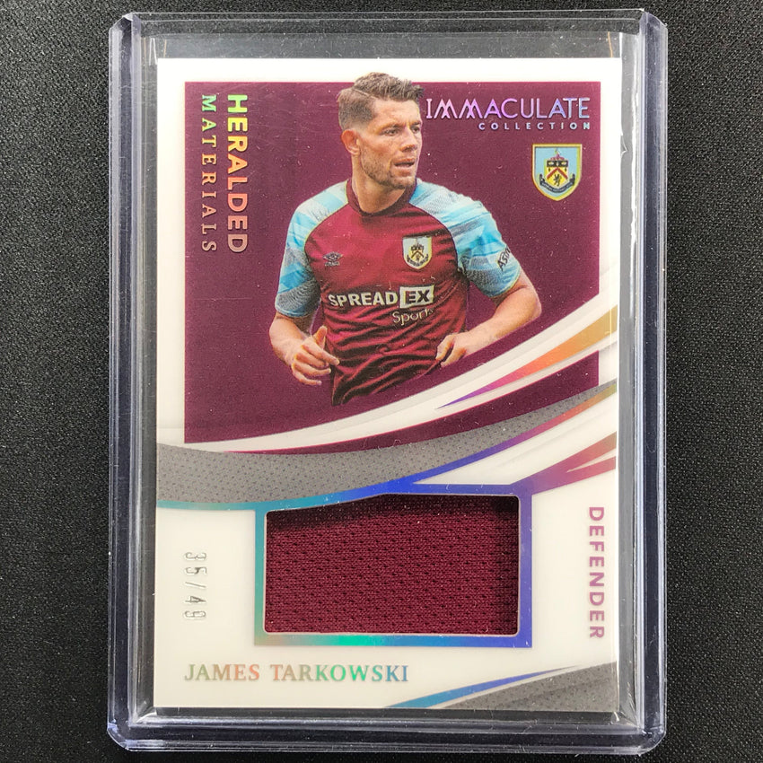 2021 Immaculate James Tarkowski Heralded Materials Jersey Holo Silver 35/49