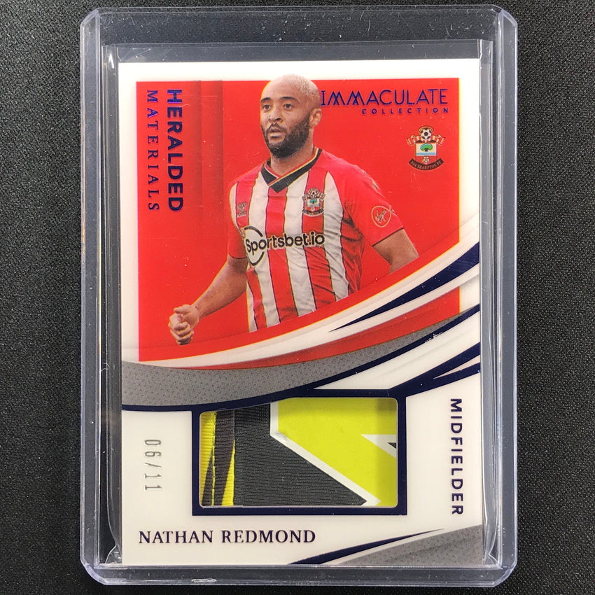 2021 Immaculate Nathan Redmond Heralded Materials Jersey Patch Sapphire 6/25