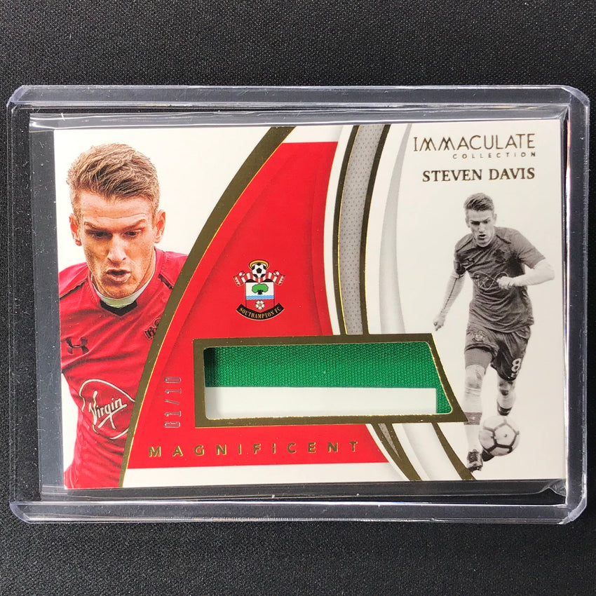 2021 Immaculate Steven Davis Magnificent Memorabilia Jersey Patch Gold 1/10