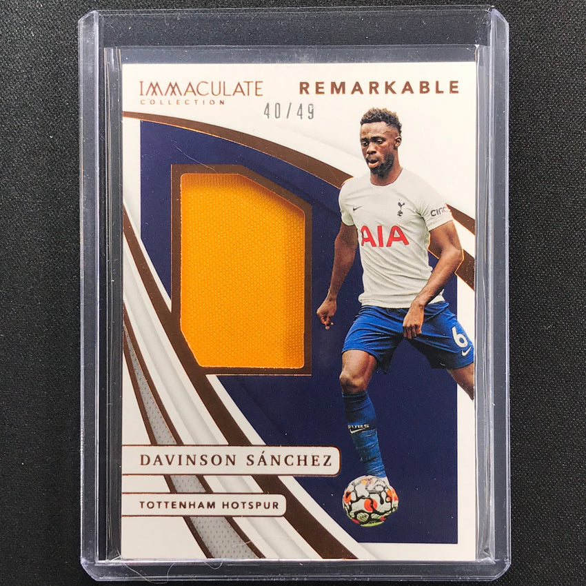 2021 Immaculate Davinson Sanchez Remarkable Memorabilia Jersey Bronze 40/49