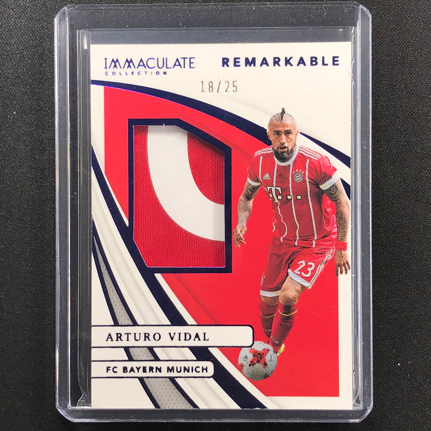 2021 Immaculate Arturo Vidal Remarkable Memorabilia Jersey Patch Sapphire 18/25