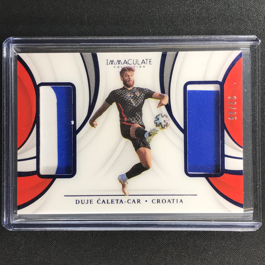 2021 Immaculate Duje Caleta-car Jumbo Dual Patches Sapphire 22/25