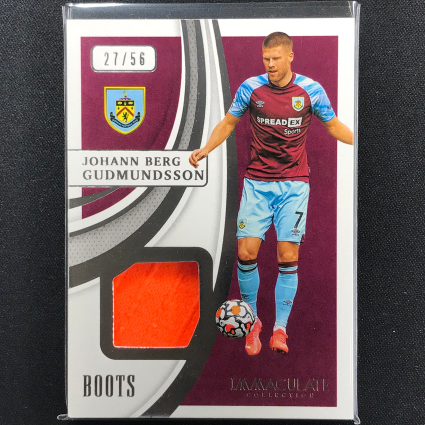 2021 Immaculate Johann Berg Gudmundsson Boots Memorabilia Patch 27/56