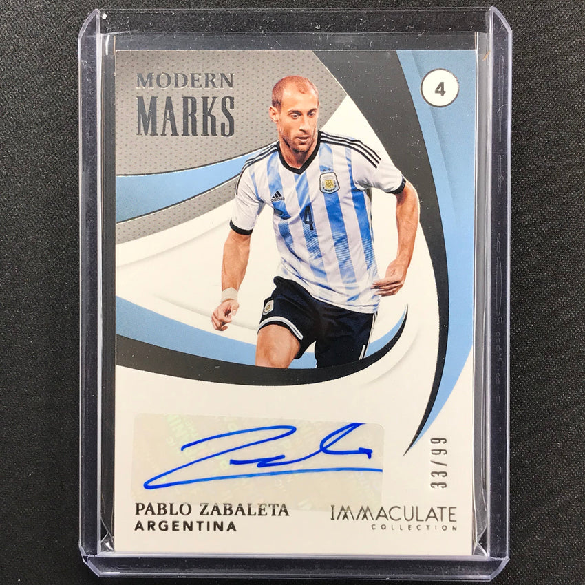 2021 Immaculate Pablo Zabaleta Modern Marks Auto 33/99
