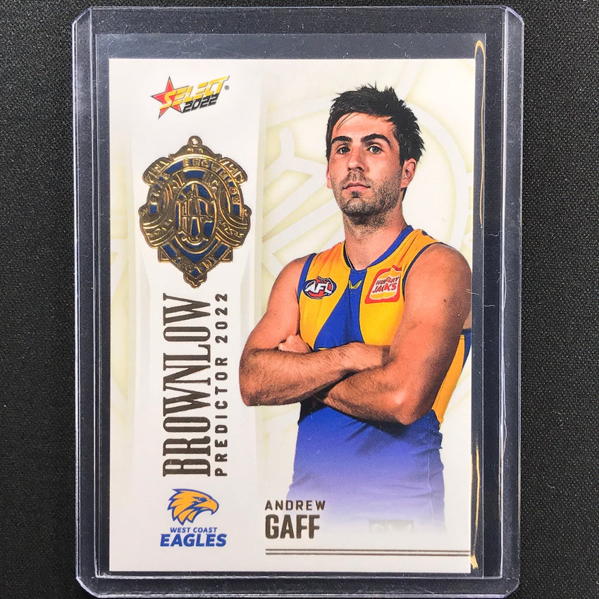 2022 Footy Stars Andrew Gaff Brownlow Predictor Gold 127/185