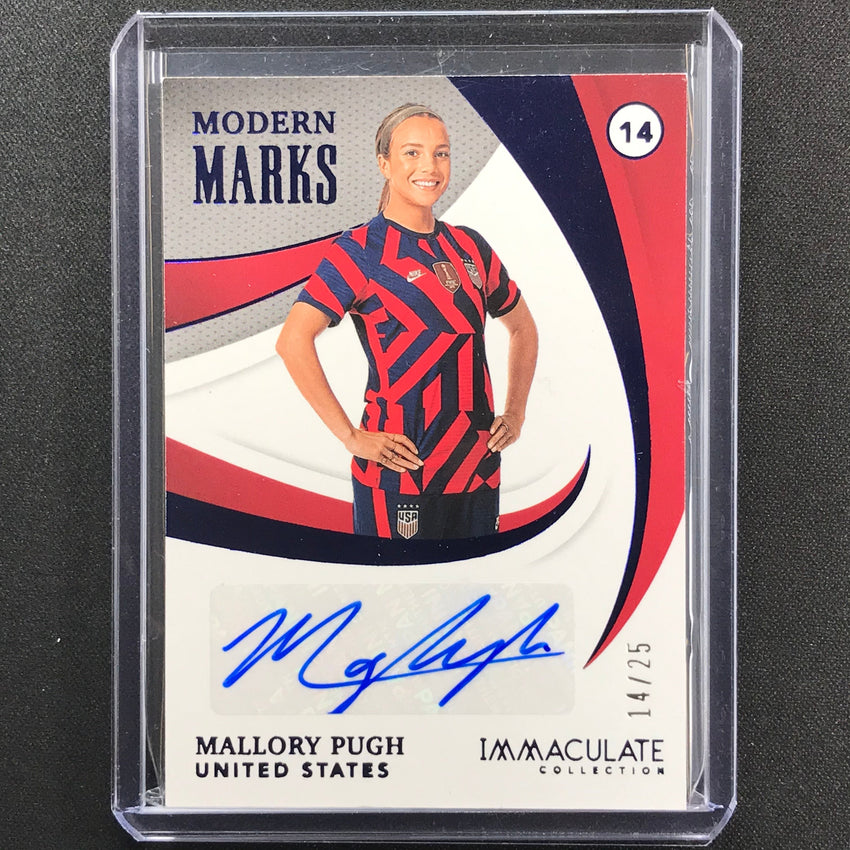 2021 Immaculate Mallory Pugh Modern Marks Auto Sapphire 14/25