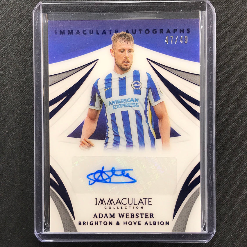 2021 Immaculate Adam Webster Immaculate Autographs Sapphire 47/49