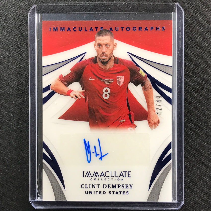 2021 Immaculate Clint Dempsey Immaculate Autographs Sapphire 42/49