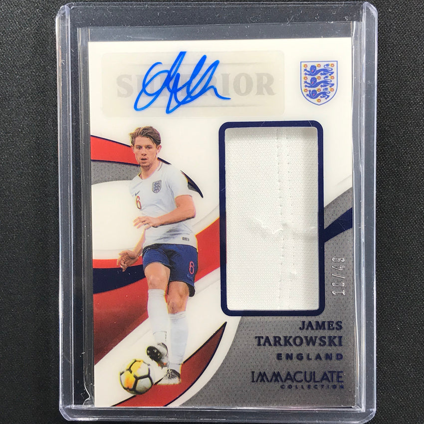 2021 Immaculate James Tarkowski Superior Swatch Signatures Jersey Auto 10/49