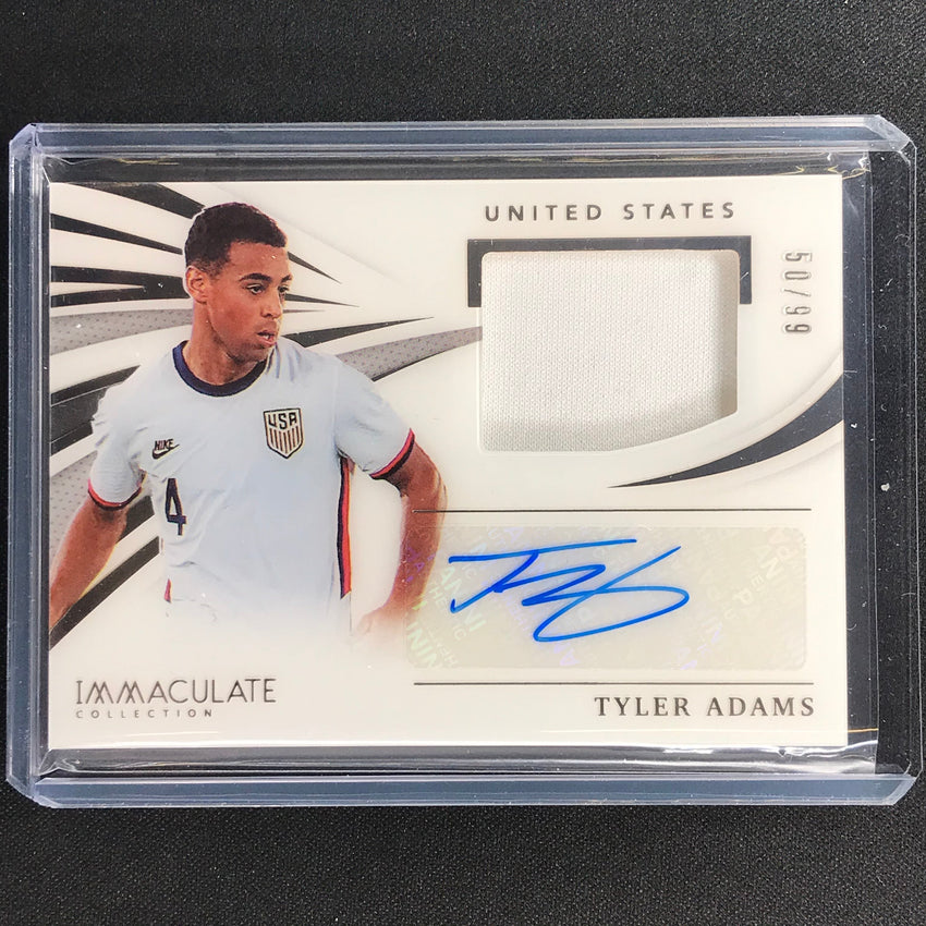 2021 Immaculate Tyler Adams Memorabilia Autographs Jersey Auto 50/99