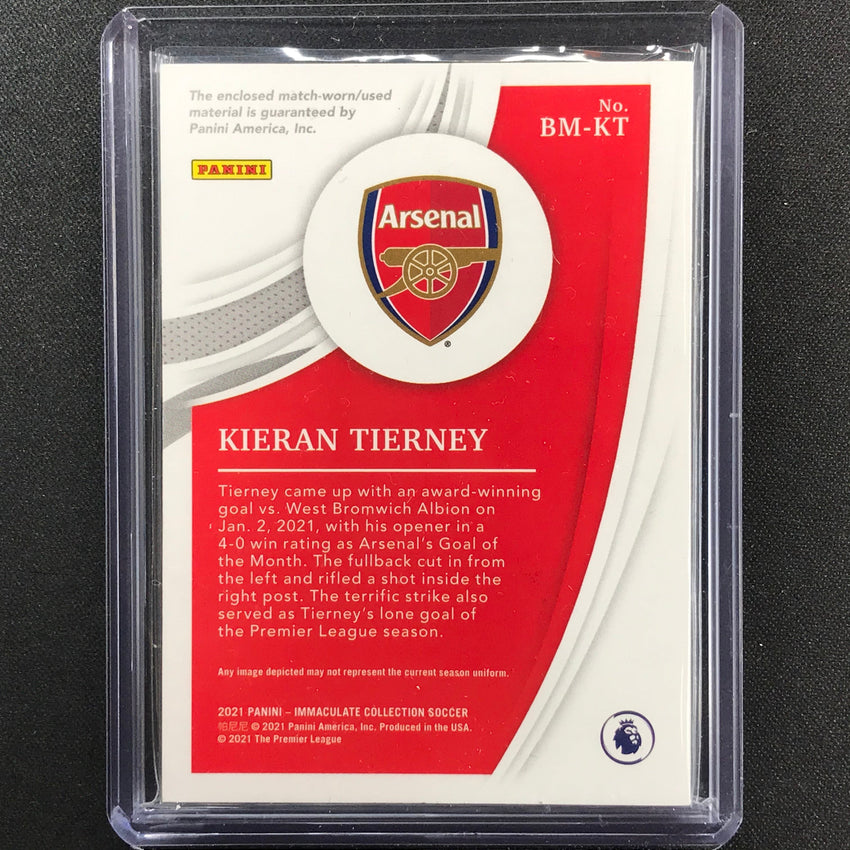 2021 Immaculate Kieran Tierney Boots Memorabilia Patch Platinum 1/1