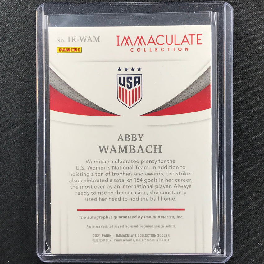2021 Immaculate Abby Wambach Ink Auto Sapphire 21/25