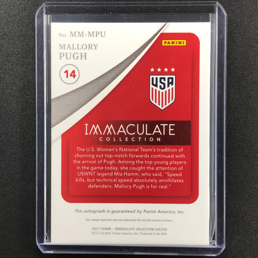2021 Immaculate Mallory Pugh Modern Marks Auto Sapphire 14/25