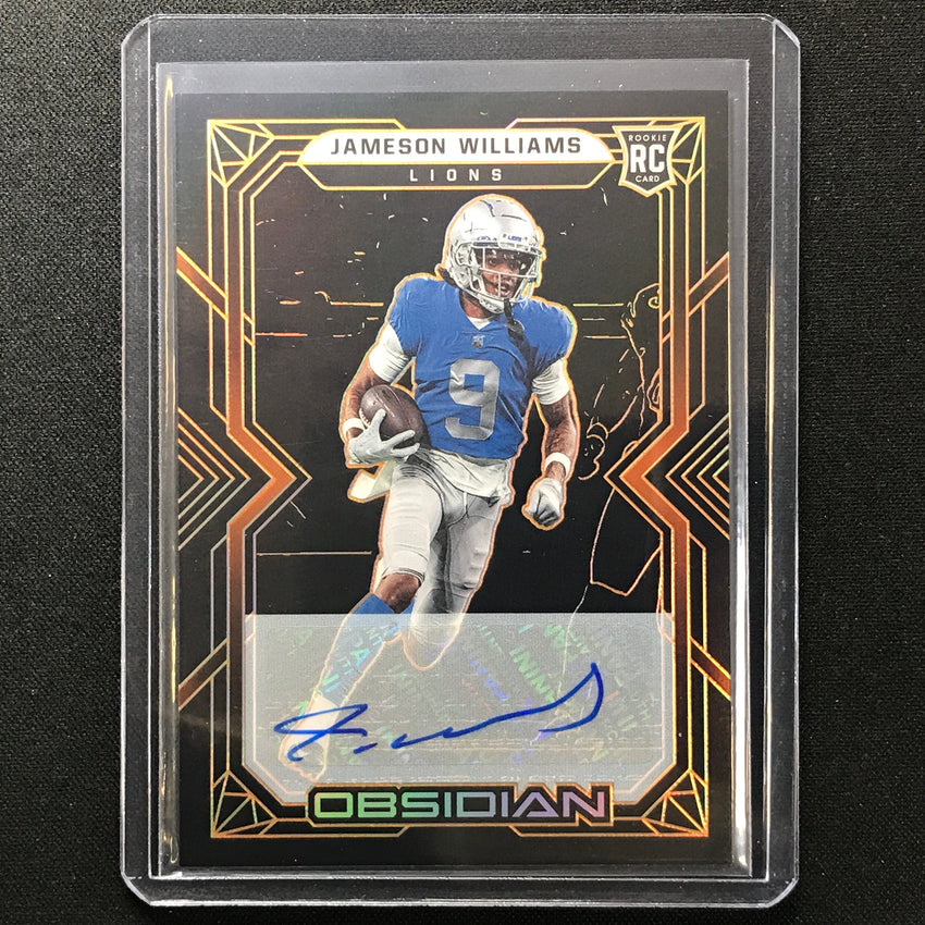 2022 Obsidian Jameson Williams Rookie Signatures Auto Electric Etch Orange 64/75