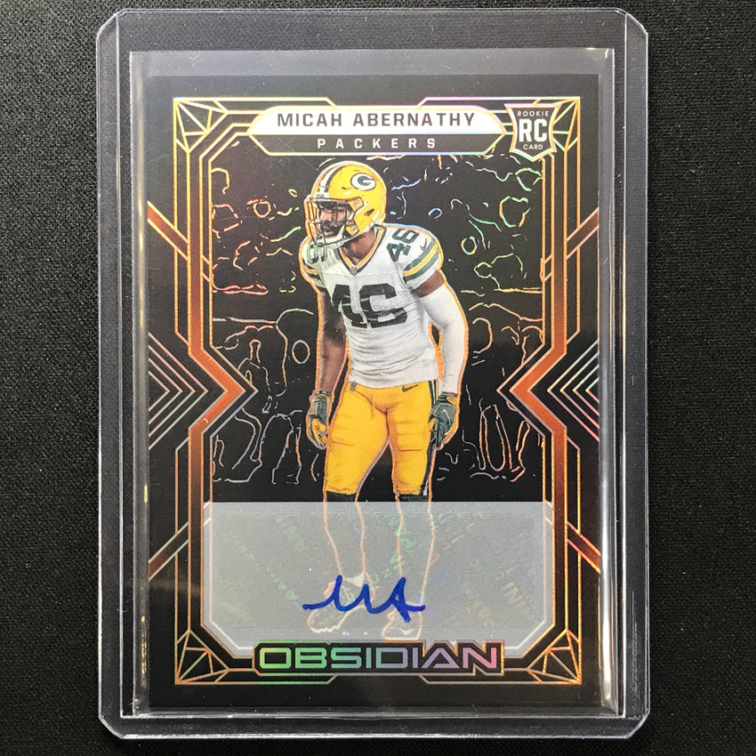 2022 Obsidian Micah Abernathy Rookie Signatures Auto Electric Etch Orange 4/99